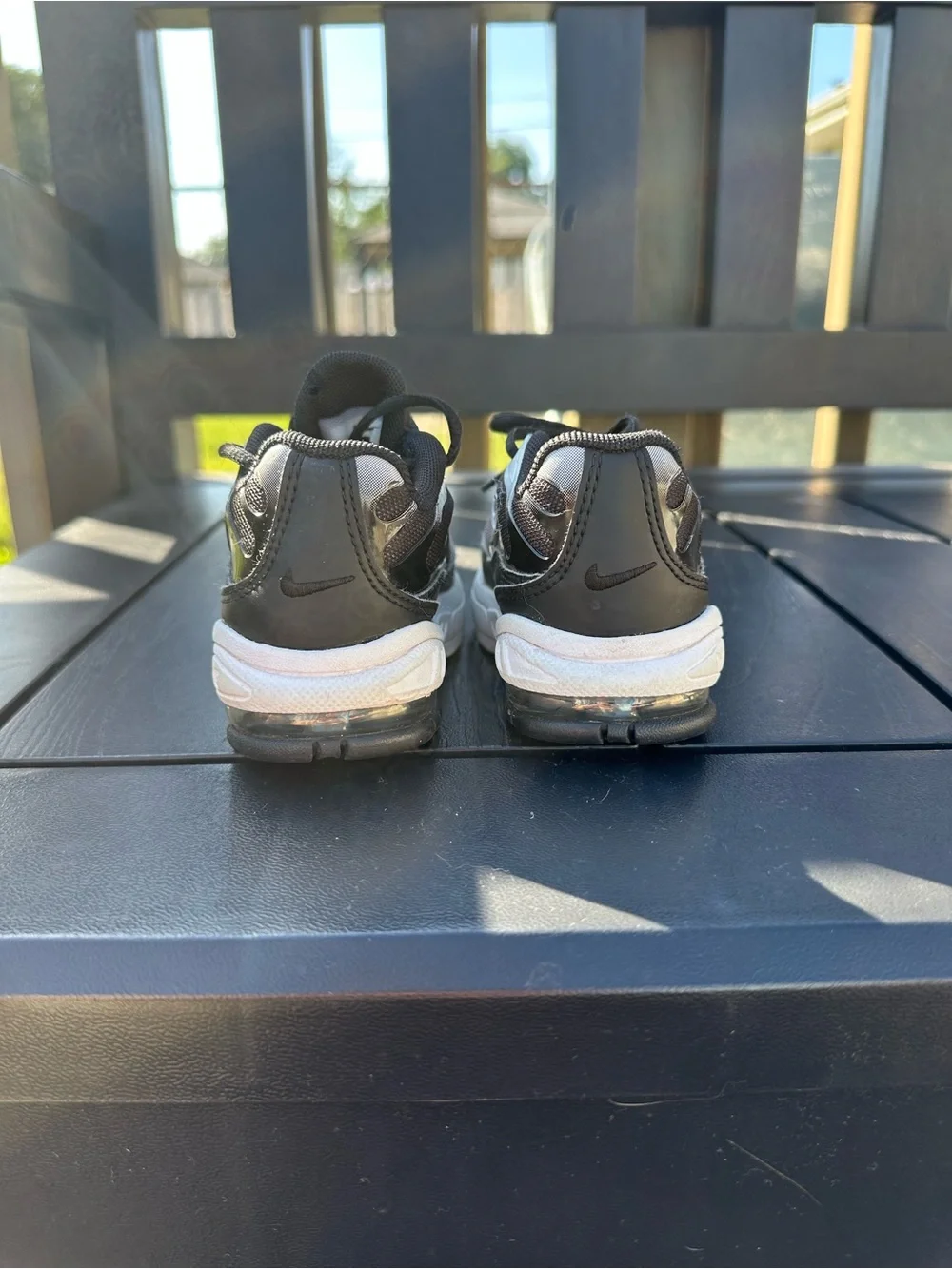 Nike Kids Black and Gray Sneakers with White Soles